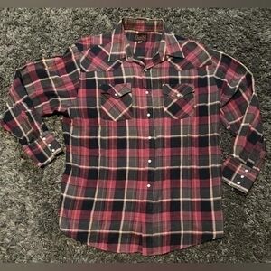 L.L. Bean Men's Plaid Shirt - Red and Black